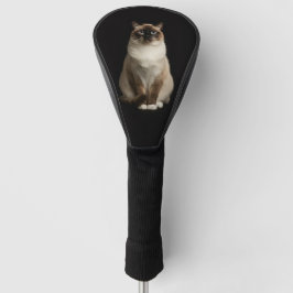 Black 4 Luxe Golf Driver Cover, Birmanese Cat Headcover