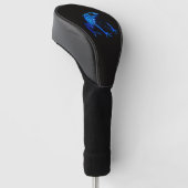 Black 4 Luxe Golf Driver Cover, Blue Frog Headcover (angewinkelt)