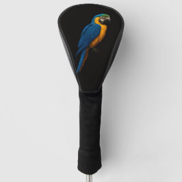 Black 4 Luxe Golf Driver Cover, Blue Yellow Macaw Headcover