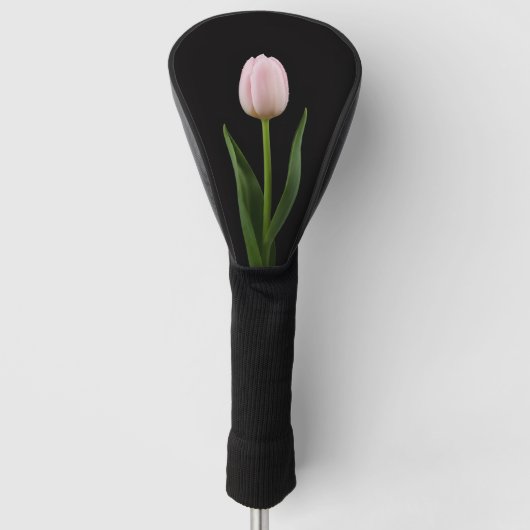 Black 4 Luxe Golf Driver Cover, Blush Pink Tulip Golf Headcover (Vorderseite)