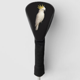 Black 4 Luxe Golf Driver Cover, Crested Cockatoo Golf Headcover