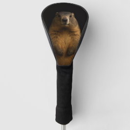 Black 4 Luxe Golf Driver Cover, Fluffy Marmot Headcover