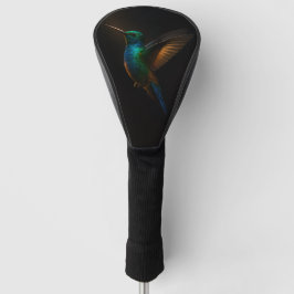 Black 4 Luxe Golf Driver Cover, Flying Hummingbird Headcover