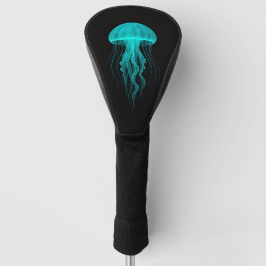 Black 4 Luxe Golf Driver Cover, Green Jellyfish Headcover (Vorderseite)