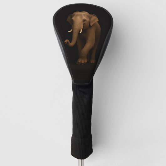 Black 4 Luxe Golf Driver Cover, Indian Elephant Headcover (Vorderseite)