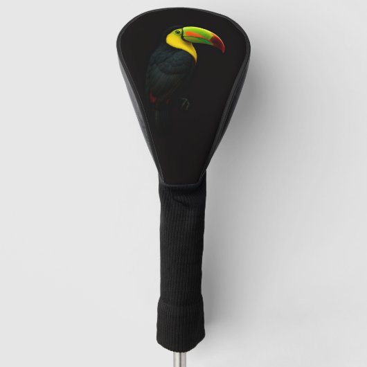 Black 4 Luxe Golf Driver Cover, Keel Billed Tucan Headcover (Vorderseite)
