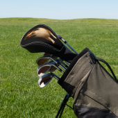 Black 4 Luxe Golf Driver Cover, Loyal Collie Dog Headcover (In SItu)