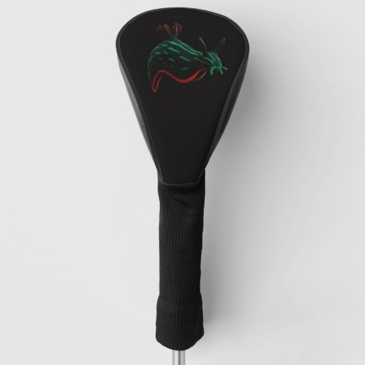 Black 4 Luxe Golf Driver Cover, Neon Sea Slug Headcover (Vorderseite)