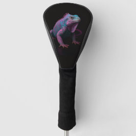 Black 4 Luxe Golf Driver Cover, Pink Iguana Golf Headcover