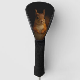 Black 4 Luxe Golf Driver Cover, Red Squirrel Headcover