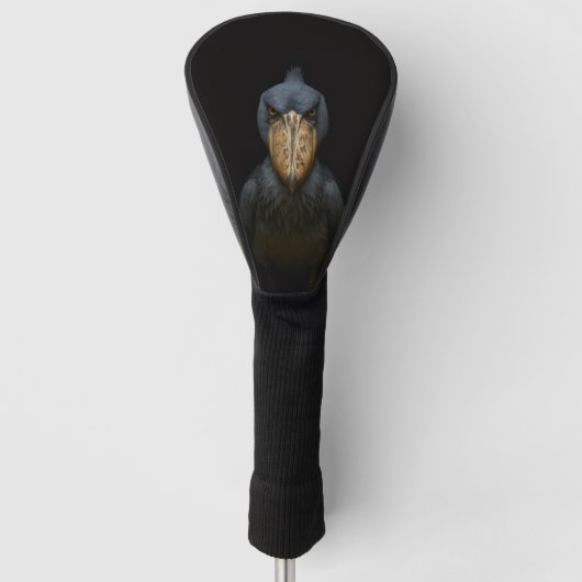 Black 4 Luxe Golf Driver Cover, Shoebill Bird Headcover (Vorderseite)