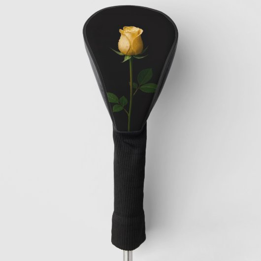 Black 4 Luxe Golf Driver Cover, Sunlit Yellow Rose Headcover (Vorderseite)