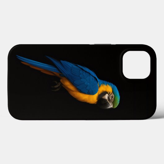 Black 4 Luxe iPhone 13, Blue Yellow Macaw Case-Mate iPhone Hülle (Rückseite (Horizontal))