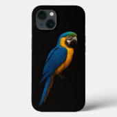 Black 4 Luxe iPhone 13, Blue Yellow Macaw Case-Mate iPhone Hülle (Rückseite)