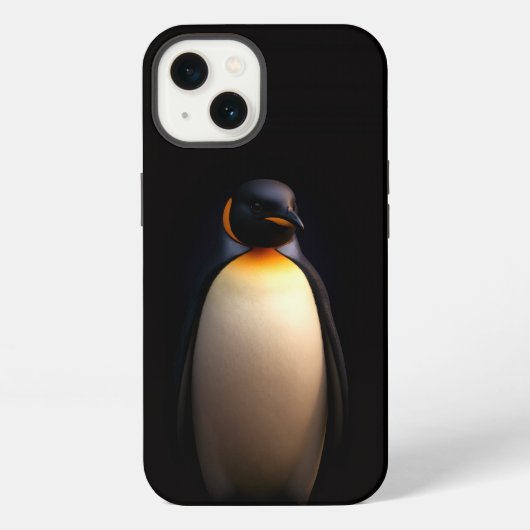 Black 4 Luxe iPhone 13 Case, Kaiser Penguin Hülle (Rückseite)