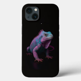 Black 4 Luxe iPhone 13 Case, Pink Tropical Iguana Case-Mate iPhone Hülle