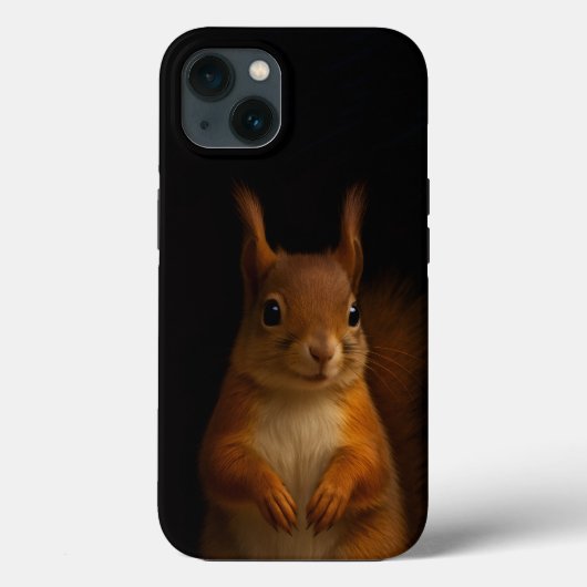 Black 4 Luxe iPhone 13 Case, Red Squirrel Case-Mate iPhone Hülle (Rückseite)