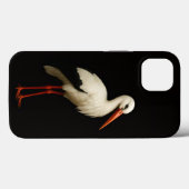 Black 4 Luxe iPhone 13, Graceful White Stork Case-Mate iPhone Hülle (Rückseite (Horizontal))
