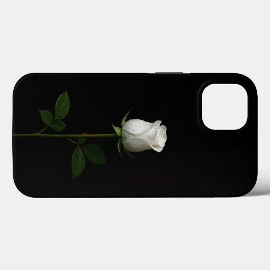 Black 4 Luxe iPhone 13, Pure White Rose Case-Mate iPhone Hülle (Rückseite (Horizontal))