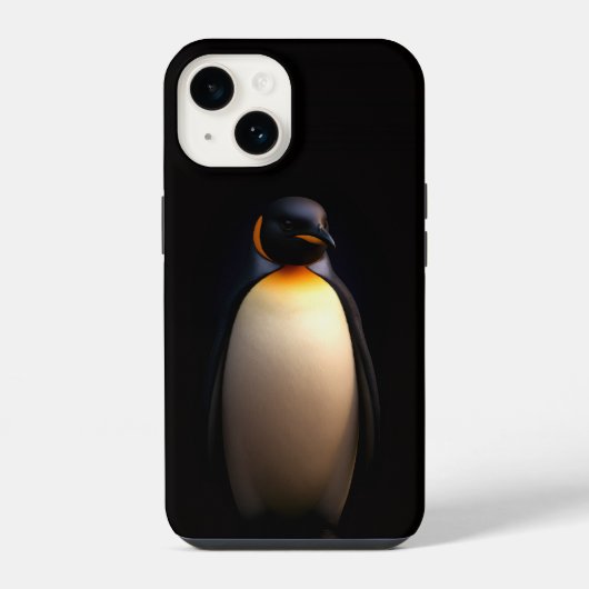 Black 4 Luxe iPhone 14 Case-Mate, Kaiser Pinguin Hülle (Rückseite)