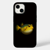 Black 4 Luxe iPhone 14 Case-Mate, Putterfish Case-Mate iPhone Hülle (Rückseite)
