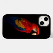 Black 4 Luxe iPhone 14 Case-Mate, Scarlet Parrot Case-Mate iPhone Hülle (Rückseite (Horizontal))