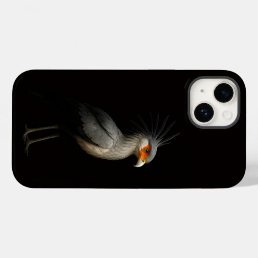 Black 4 Luxe iPhone 14 Case-Mate, Secretarybird Case-Mate iPhone Hülle (Rückseite (Horizontal))