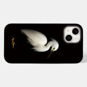 Black 4 Luxe iPhone 14 Case-Mate, Snowy Egret Case-Mate iPhone Hülle (Rückseite (Horizontal))