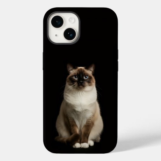 Black 4 Luxe iPhone 14 Mate, Birmanese Cat Case-Mate iPhone Hülle (Rückseite)