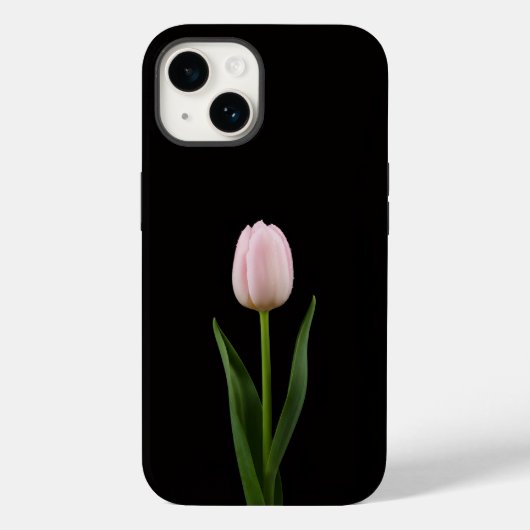 Black 4 Luxe iPhone 14 Mate, Blush Pink Tulip Case-Mate iPhone Hülle (Rückseite)