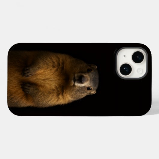 Black 4 Luxe iPhone 14 Mate, Fluffy Marmot Case-Mate iPhone Hülle (Rückseite (Horizontal))