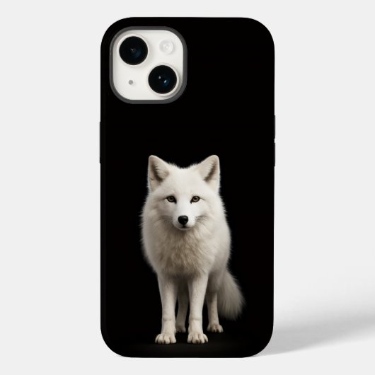 Black 4 Luxe iPhone 14 Mate, Ivory Arctic Fox Case-Mate iPhone Hülle (Rückseite)