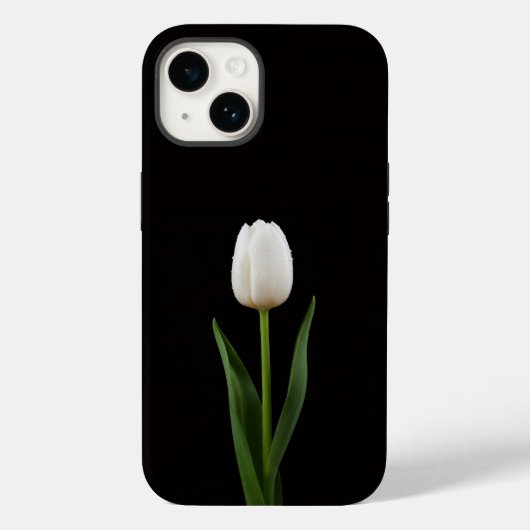 Black 4 Luxe iPhone 14 Mate, Pearl White Tulip Case-Mate iPhone Hülle (Rückseite)