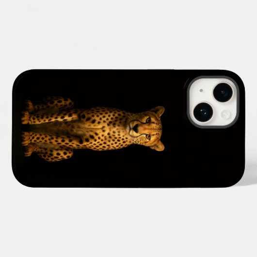 Black 4 Luxe iPhone 14 Mate, Sleek Cheetah Case-Mate iPhone Hülle (Rückseite (Horizontal))