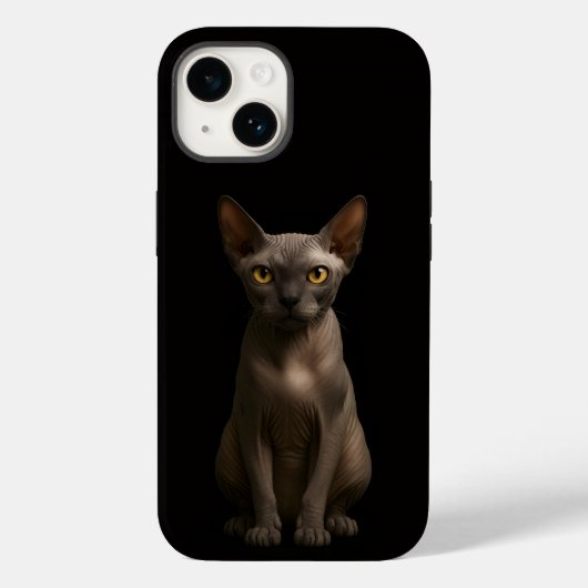 Black 4 Luxe iPhone 14 Mate, Sphynx Cat Case-Mate iPhone Hülle (Rückseite)