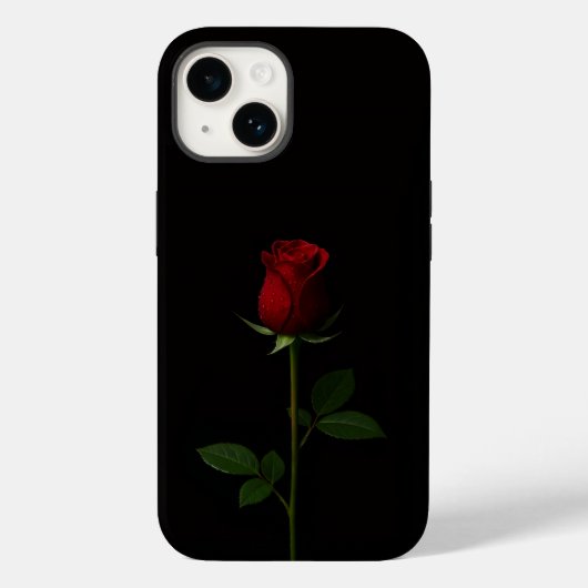 Black 4 Luxe iPhone 14 Mate, Velvet Red Rose Case-Mate iPhone Hülle (Rückseite)