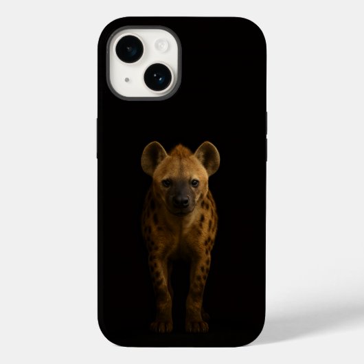 Black 4 Luxe iPhone 14 Mate, Wild Spotted Hyena Case-Mate iPhone Hülle (Rückseite)
