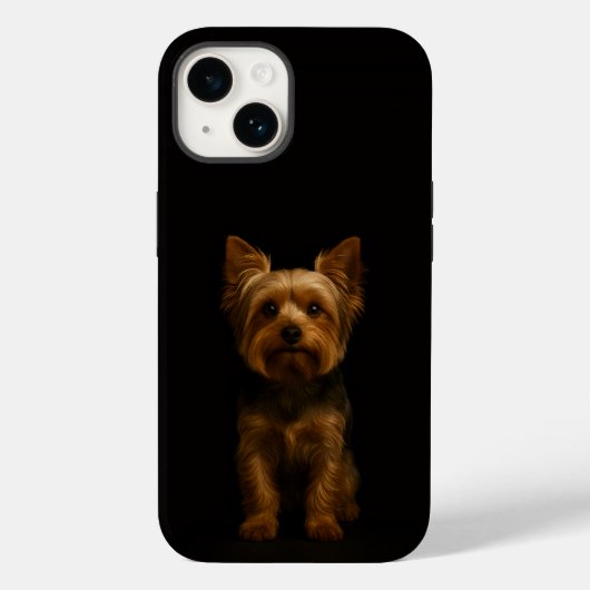 Black 4 Luxe iPhone 14 Mate, Yorkshire Terrier Case-Mate iPhone Hülle (Rückseite)