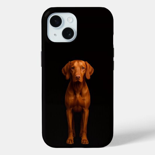 Black 4 Luxe iPhone 15 Case, Agile Vizsla Dog Case-Mate iPhone Hülle (Rückseite)
