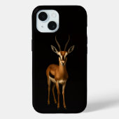 Black 4 Luxe iPhone 15 Case, Elegant Gazella Case-Mate iPhone Hülle (Rückseite)
