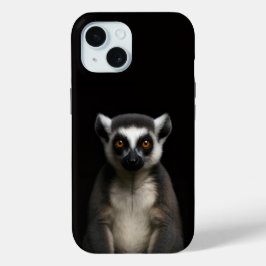 Black 4 Luxe iPhone 15 Case, Gentle Lemur Case-Mate iPhone Hülle