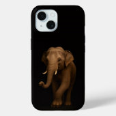 Black 4 Luxe iPhone 15 Case, Indian Elephant Case-Mate iPhone Hülle (Rückseite)