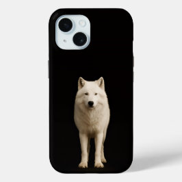 Black 4 Luxe iPhone 15 Case, Ivory Arctic Wolf Case-Mate iPhone Hülle