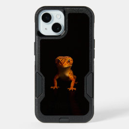 Black 4 Luxe iPhone 15 Case, Leopard Gecko