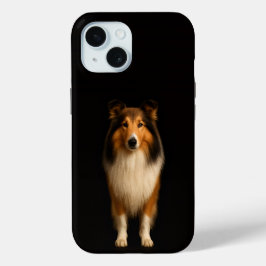 Black 4 Luxe iPhone 15 Case, Loyal Collie Dog Case-Mate iPhone Hülle