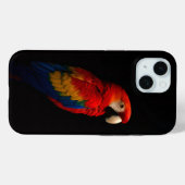 Black 4 Luxe iPhone 15 Case-Mate, Scarlet Parrot Case-Mate iPhone Hülle (Rückseite (Horizontal))