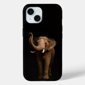 Black 4 Luxe iPhone 15 Case, Mighty Elephant Case-Mate iPhone Hülle (Rückseite)