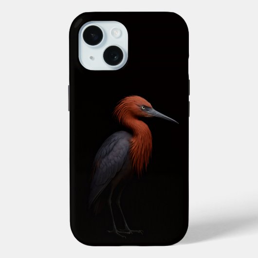 Black 4 Luxe iPhone 15 Case, Reddish Egret Case-Mate iPhone Hülle (Rückseite)
