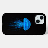 Black 4 Luxe iPhone 15 Mate, Neon Blue Jellyfish Case-Mate iPhone Hülle (Rückseite (Horizontal))