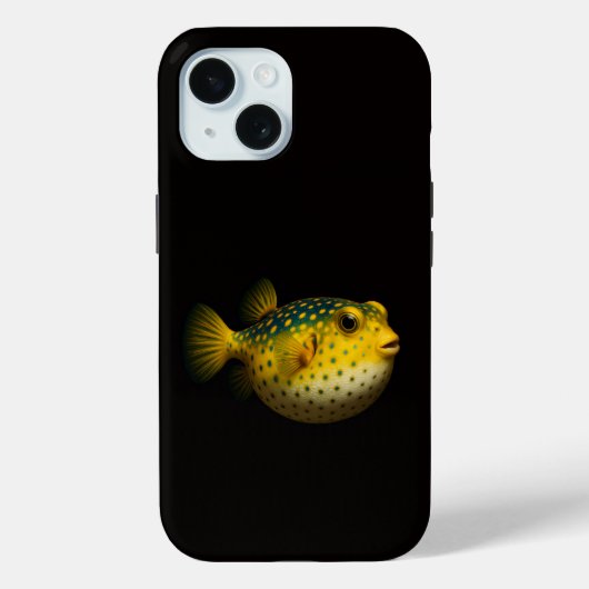 Black 4 Luxe iPhone 15 Mate, Yellow Putterfish Case-Mate iPhone Hülle (Rückseite)